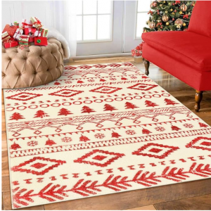 Lahome Christmas Rug Red Kitchen Rugs,3x5 @ Amazon