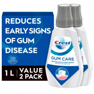 Crest Pro-Health Gum Care Mouthwash, Cool Wintergreen,  1L (33.8 fl oz), Pack of 2 @ Amazon