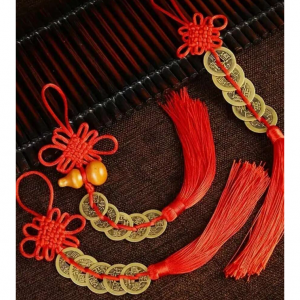 1/3pcs Copper Coin Chinese Knot, Coins Decor Chinese New Year Decoration