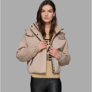 Karl Lagerfeld Paris Cropped Logo Bomber 短款夾克