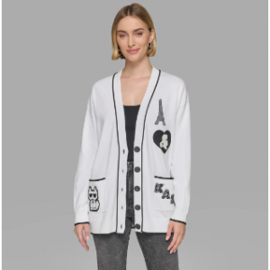 Karl Lagerfeld Paris Logo Patch Varsity Cardigan 針織開衫