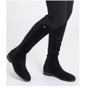 71% Off Stuart Weitzman Black Suede Keelan City To The Knee Boots @ Brand Alley 