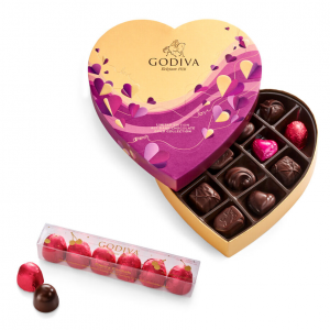Godiva 樱桃甜酒巧克力心形礼盒