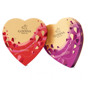 Godiva 情人节什锦黑巧克力心形礼盒