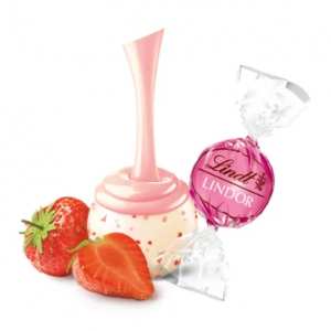 Lindt LINDOR 草莓奶油白巧克力松露 800颗装
