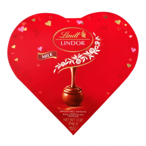 Lindt LINDOR 情人节牛奶巧克力松露心形礼盒 8颗装