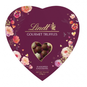 Lindt 情人节什锦巧克力松露心形礼盒 10.6oz