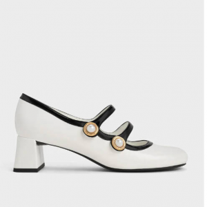 Charles & Keith Pearl-Buckle 玛丽珍高跟鞋