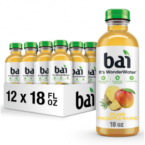 Bai Antioxidant Infused Water Beverage, Pilavo Pineapple Mango, 18 oz, 12 Pack @ Amazon