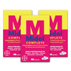 Midol Complete Menstrual Pain Relief Caplets - 40 Count (Pack of 3) @ Amazon