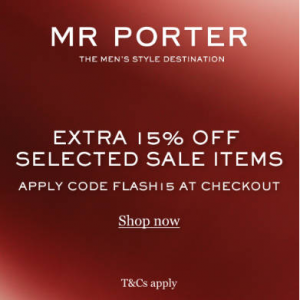 MR PORTER US - Extra 15% Off Selected Sale Items(New Balance, Common Projects, AMIRI, MR P. &More)