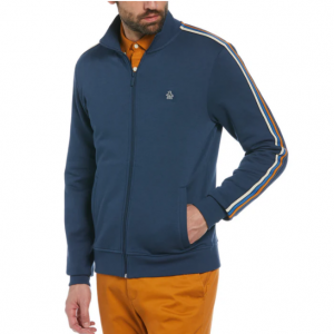 50% Off Striped Track Jacket In Sargasso Sea @ Original Penguin UK