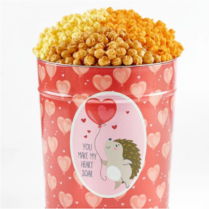 The Popcorn Factory Hedge-Hugs 3.5 加仑 3 种口味爆米花罐