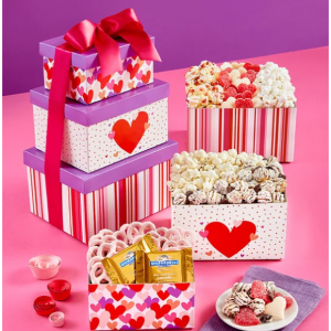 The Popcorn Factory Heartfelt 3 盒爆米花礼塔