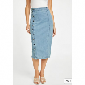 Eco Trish Midi Denim Skirt