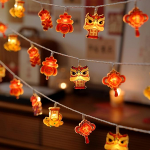 LOLStar 中國新年裝飾品 2025 迷你室內燈串 9.8 英尺