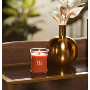 WoodWick Medium Hourglass Candle, Pumpkin Praline @ Amazon