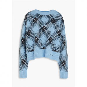 GANNI Jacquard-knit 针织衫