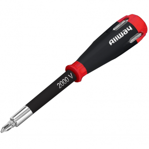 ALLWAY SD41 5-in-1 Lightweight Safety Shockproof Screwdriver with 4 Bits @ Amazon