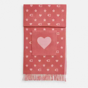 Coach Stars And Hearts 围巾