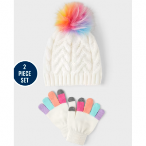 毛绒帽子+手套套装