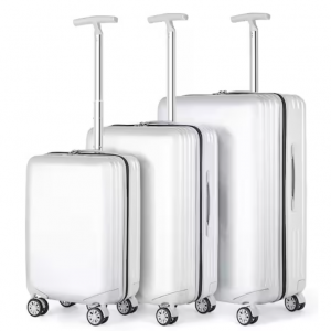 HIKOLAYAE Grand Creek Nested Hardside Luggage Set in White, 3 Piece - TSA Compliant