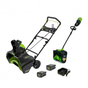 Greenworks - 80V 20” Snow Blower, and 12" Snow Shovel - 2-Piece Winter Combo Kit @ Best Buy