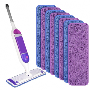 wlich 8 Pack Reusable Microfiber Mop Pads Compatible with Swiffer Power mop @ Amazon