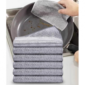 FLLPO 6 Pcs Multipurpose Wire Dishwashing Rags @ Amazon