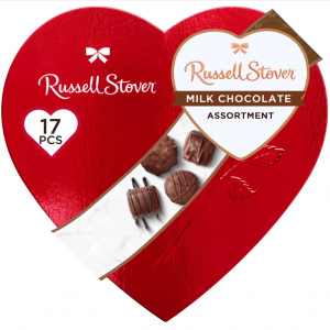 Russell Stover 什锦牛奶巧克力红箔心形礼盒 10oz