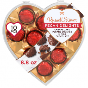 Russell Stover 牛奶巧克力山核桃心形礼盒 8.8oz