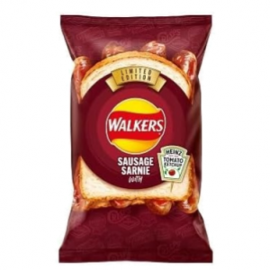 Walkers Sausage Sarnie with Heinz Tomato Ketchup Crisps Grab Bag 45g @ Approved Food