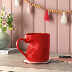 Threshold™ 13 fl oz 心形手柄馬克杯紅色