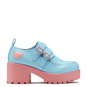 60% Off Cotton Candy Dreamscape Oxford Platform Shoes - Blue @ Koi Footwear