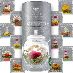 Floral Variety Flowering Tea Canister - 12 Unique Blooming Tea Balls @ Teabloom