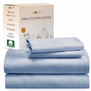 California Design Den Soft 100% Cotton Sheets King Size Bed Sheets Set with Deep Pockets