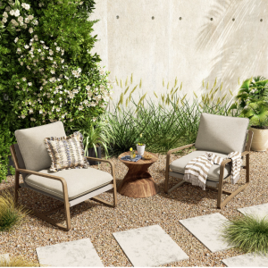 Peakhome Furnishings Lusso Patio 鋁製俱樂部椅（2 件套）