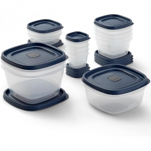 Rubbermaid Easy Find Lids® Food Storage Containers with Vented Lids, 26 Piece Set, Blue @ Amazon