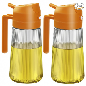 FEIOO 2Pcs 16oz Ribbed Oil Dispenser Oil Sprayer @ Amazon