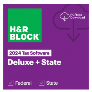 H&R Block 税务软件 Deluxe + State 2024 版本 PC/Mac都可以 @ Newegg，不止5折