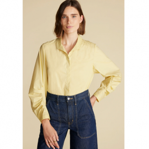 Amour Vert Averi Pleated Poplin Blouse