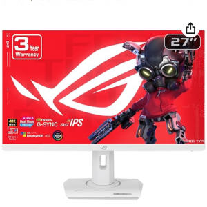 15% off ASUS ROG Strix 27” 4K HDR USB-C Gaming Monitor (XG27UCG-W) @Amazon