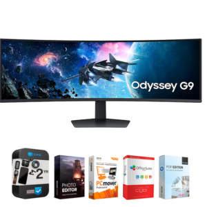 Buydig - 三星 49 英寸 Odyssey G9 G95C DQHD 曲面游戏显示器 + 1 年质保，6.2折