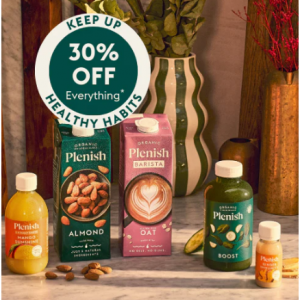 Naturally Delicious Plant-based Drinks Sale @ Plenish