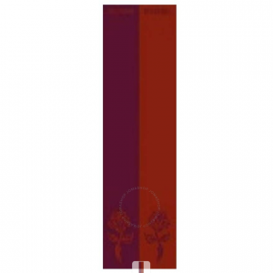 Burberry 玫瑰提花流苏羊毛围巾