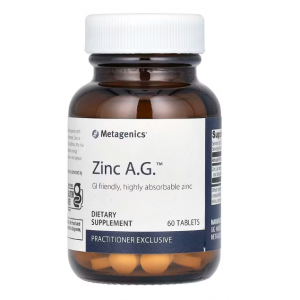 Metagenics, Zinc A.G.,20 毫克,60 片