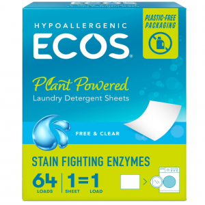 ECOS Laundry Detergent Sheets Vegan - 64 Sheets (Pack of 1) @ Amazon