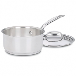 Cuisinart 1 Quart Saucepan w/Cover, Chef's Classic Stainless Steel Cookware Collection @ Amazon