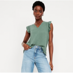 Old Navy Sleeveless Crinkle Gauze Top