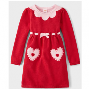 Gymboree Girls Contrast Heart 针织连衣裙
